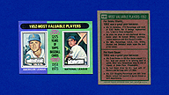 1975 Topps #190 Bobby SHANTZ Hank SAUER 1952 MVPs