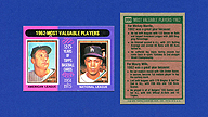 1975 Topps #200 Mickey MANTLE Maury WILLS 1962 MVPs