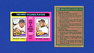 1975 Topps #203 Zoilo VERSALLES Willie MAYS 1965 MVPs