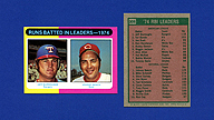 1975 Topps #308 Jeff BURROUGHS Johnny BENCH Runs Batted In Leaders