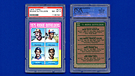 1975 Topps #616 Dave AUGUSTINE Pepe MANGUAL Jim RICE John SCOTT {RC} {PSA 8 NM-MT 11281541}