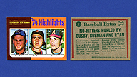 1975 Topps #7 Steve BUSBY Dick BOSMAN Nolan RYAN Highlights