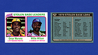 1980 Topps #204 Omar MORENO Willie WILSON Stolen Base Leaders