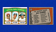 1972 Topps #87 Joe TORRE Willie STARGELL Hank AARON NL RBI Leaders