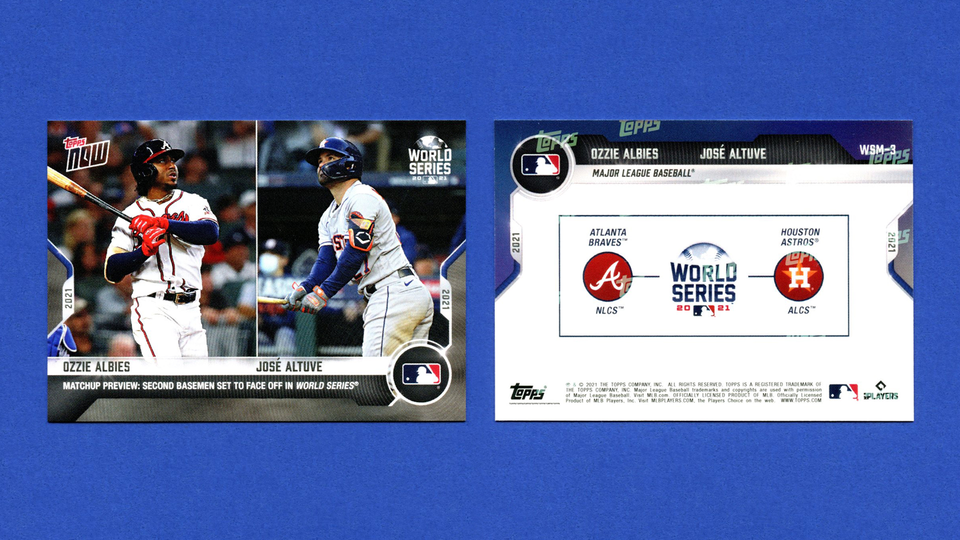 2021 Topps Now #WSM-3 Ozzie ALBIES Jose ALTUVE World Series Matchup