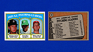 1972 Topps #94 Mickey LOLICH Vida BLUE Wilbur WOOD A.L. Pitching Leaders