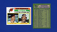 1982 Topps #576 Milt MAY Vida BLUE Giants Team Checklist