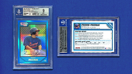 2007 Bowman Draft Picks & Prospects #BDPP12 Freddie FREEMAN Prospects [1st Bowman] Chrome Blue Refractor 083/199 [BGS 9 Mint 0008228764]