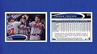 2012 Topps #215 Freddie FREEMAN [SP] [VAR: In Dugout] [UER: W/SP in stats header]