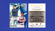 2018 Topps Gold Label #9 Freddie FREEMAN Class 2 Blue [13/99]