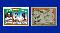 2021 Topps Heritage #85 Juan SOTO Freddie FREEMAN Marcell OZUNA N.L. Batting Leaders