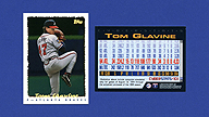 1995 Topps #101 Tom GLAVINE Cyber Stats