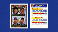 1992 Topps #529 Dave SILVESTRI Chipper JONES Benji GIL Jeff PATZKE Top Prospects Shortstops