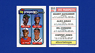 1992 Topps #551 Manny ALEXANDER Alex ARIAS Wil CORDERO Chipper JONES Top Prospects Shortstops