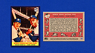 2021 Topps x Mickey MANTLE #16 1958 Topps Hank AARON World Series Batting Foes Yankee Navy Blue {Serial 075/199}