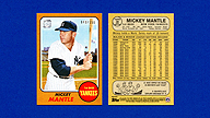 2021 Topps x Mickey MANTLE #38 1968 Topps Orange {Serial 040/150}