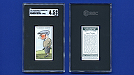 1931 Churchman's Cigarettes #42 Harry VARDON Prominent Golfers Small {SGC 4.5 VG-EX+ 8035824}