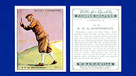 1930 Wills's Cigarettes #16 R H DeMONTMORENCY Famous Golfers