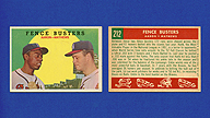 1959 Topps #212 Hank AARON Eddie MATHEWS Fence Busters