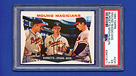 1960 Topps #230 Mound Magicians (Burdette | Spahn | Buhl)