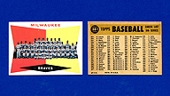 1960 Topps #381 Milwaukee Braves Team Checklist