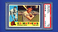 1960 Topps #420 Ed MATHEWS [PSA 7 NM 24792143]