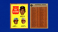 1962 Topps #58 Warren SPAHN Joe JAY Jim O'TOOLE N.L. Win Leaders