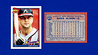 1991 Topps #673 Greg OLSON [UER]