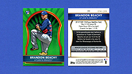 2011 Topps Finest #77 Brandon BEACHY [RC] Green Refractor [054/199]