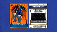 2011 Topps Finest #77 Brandon BEACHY [RC] Orange Refractor [14/99]