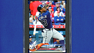 2018 Topps #698 Ronald ACUNA JR Series 2 [SP] [Bat Down] [SGC 9.5 Mint+ 1744909]