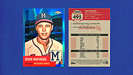 2022 Topps Chrome Platinum Anniversary #495 Eddie MATHEWS Blue Prism Refactor [1:8] [Blaster only]