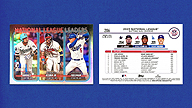 2024 Topps #206 Luis ARRAEZ Ronald ACUNA JR Freddie FREEMAN League Leaders Series One Rainbow Foil